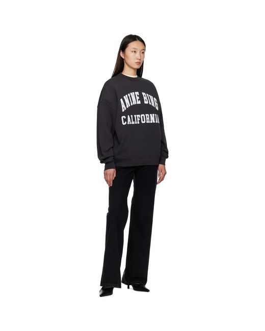 Anine Bing Black Miles Sweatshirt