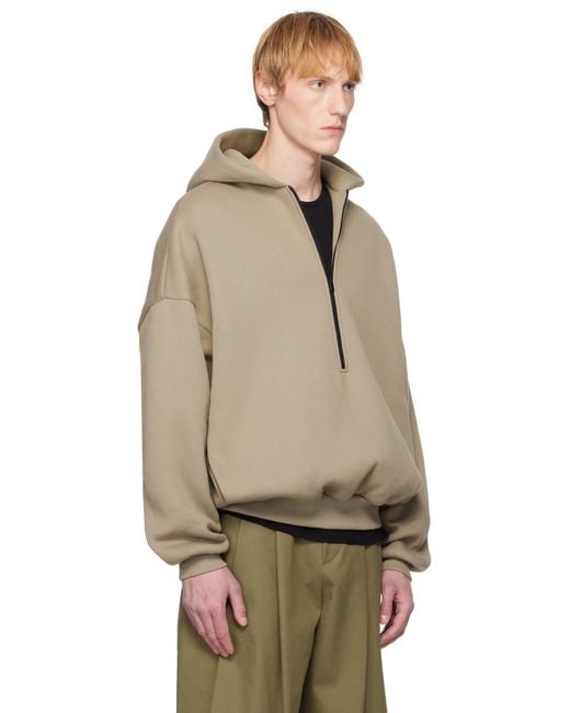 Fear Of God Natural 'Eternal' Half Zip Hoodie for men