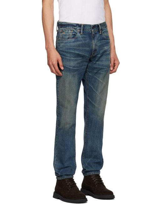 RRL Blue Indigo Slim-fit Jeans for men