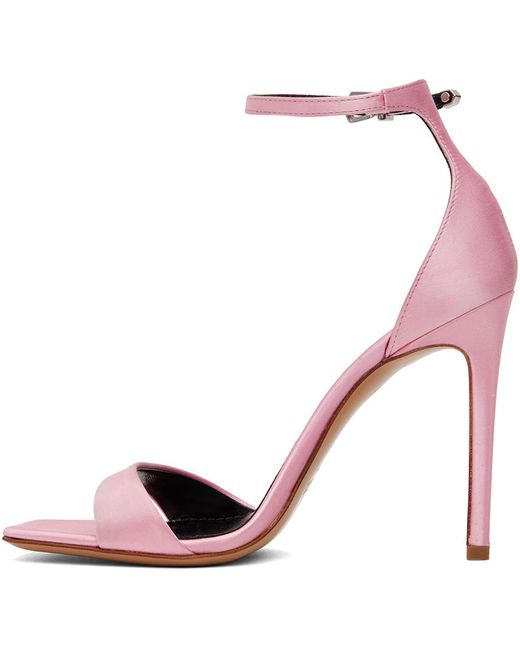 Paris Texas Pink Satin Stiletto Heeled Sandals