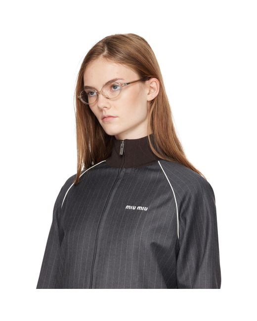 Miu Miu Black Transparent Miu Regard Glasses