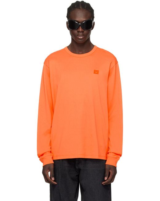 Acne Orange Regular Longsleeve T-shirt for men