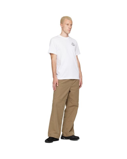 Moncler White T-Shirt for men