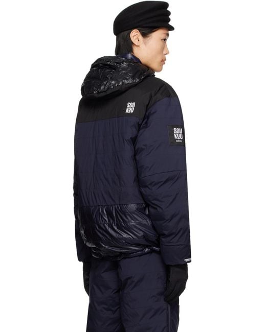 Undercover Blue Navy & Black The North Face Edition Mountain Down Jacket for men