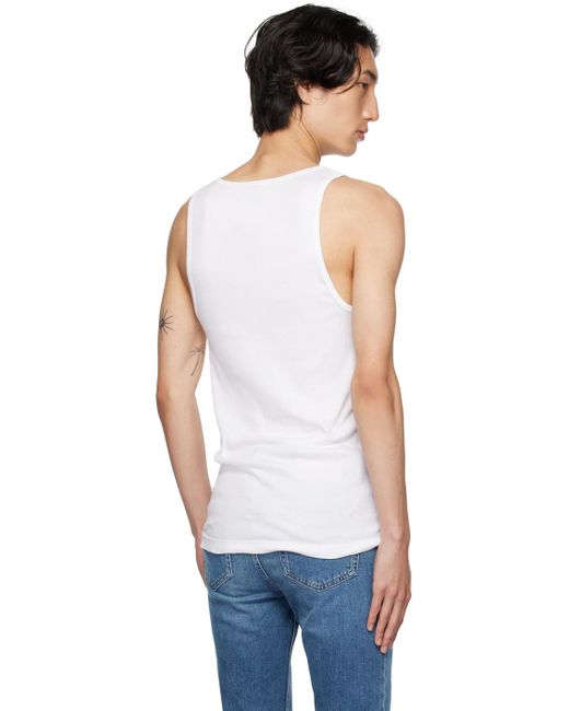 Calvin Klein Three-pack White Classic Fit Tank Tops for men