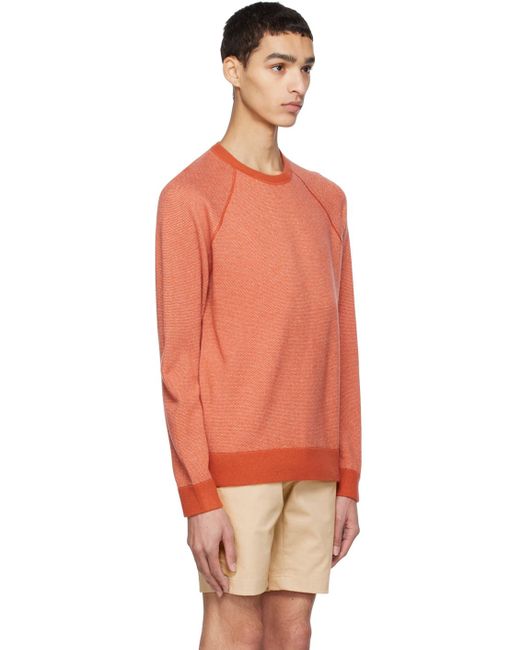 メンズ Vince バーズアイ スウェットシャツ Orange