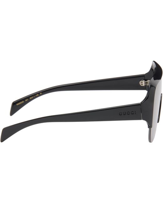 Gucci Gray Shield Sunglasses for men
