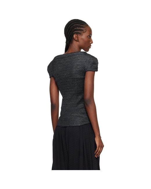 Kiko Kostadinov Black Compass Jersey Blouse
