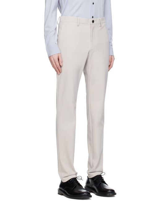 Theory White Beige Curtis Trousers for men