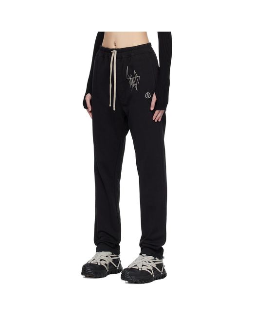 Rick Owens Black Moncler + Jogger Sweatpants