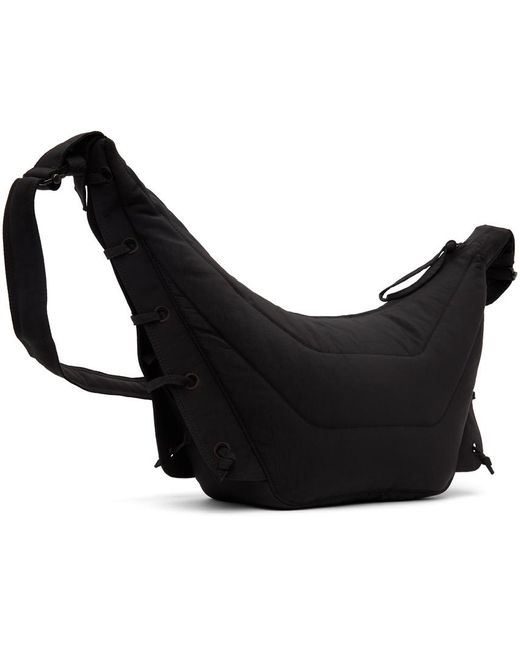 Lemaire Black Brown Medium Soft Game Bag for men
