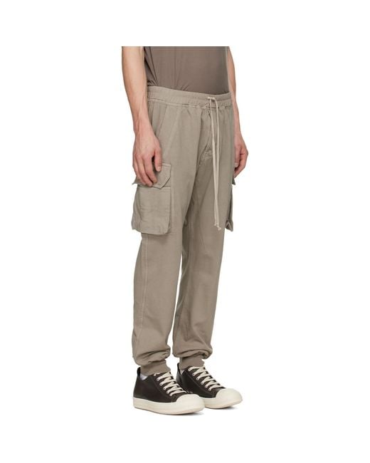Rick Owens Natural Taupe Tower Mastodon Cut Sweatpants for men