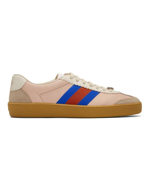Gucci Pink And Beige G74 Sneakers for Men | Lyst display picture 1