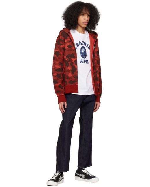 Red camo shop hoodie mens