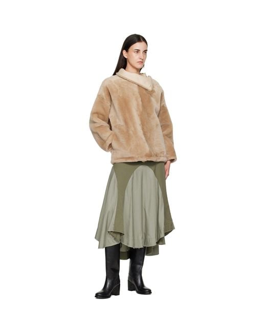 Yves Salomon Natural Lambskin Shearling Jacket