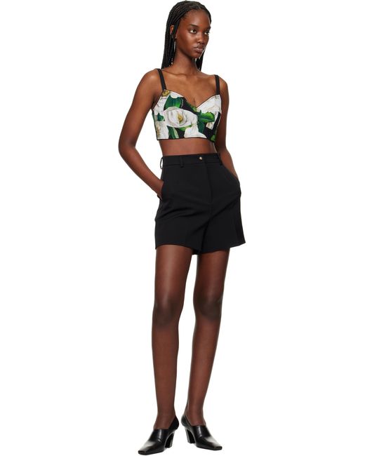 Dolce & Gabbana ブラック ウール ギャバジン ショートパンツ Black