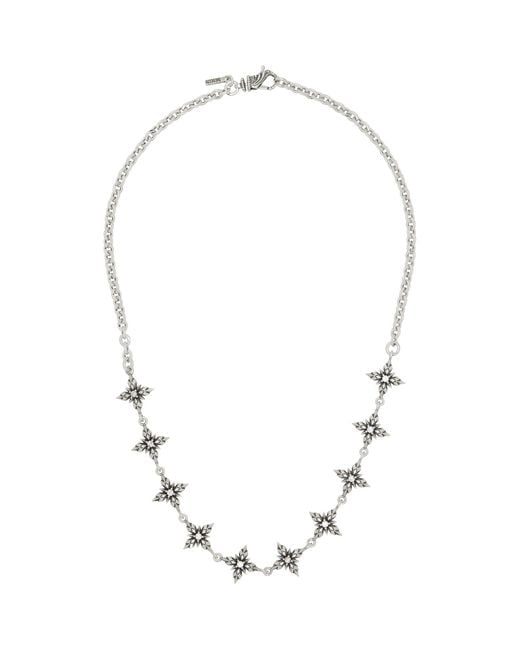 Emanuele Bicocchi White Stella Ventis Crystal Necklace for men
