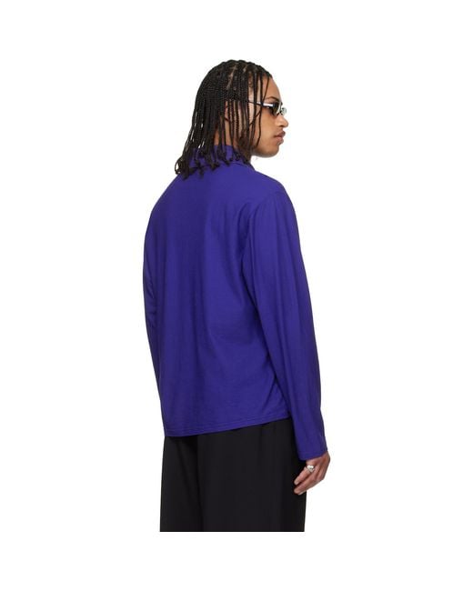 Our Legacy Blue Rugby Longsleeve Polo for men