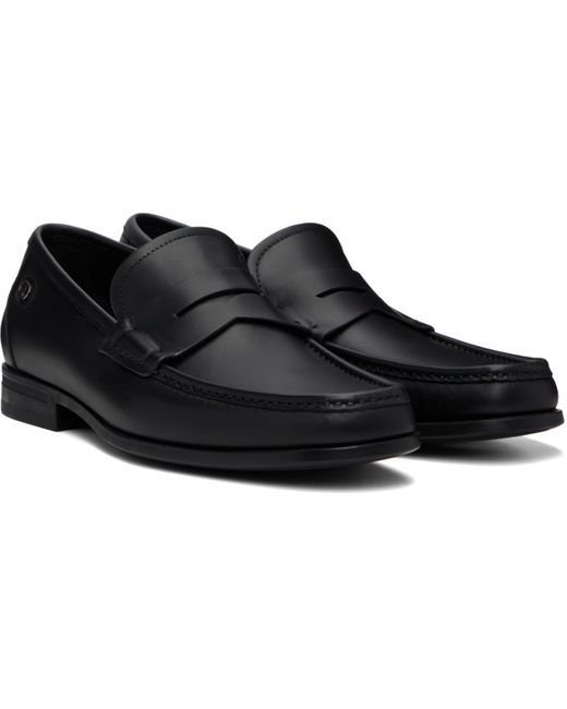 Ferragamo Black Athen Penny Loafers for men