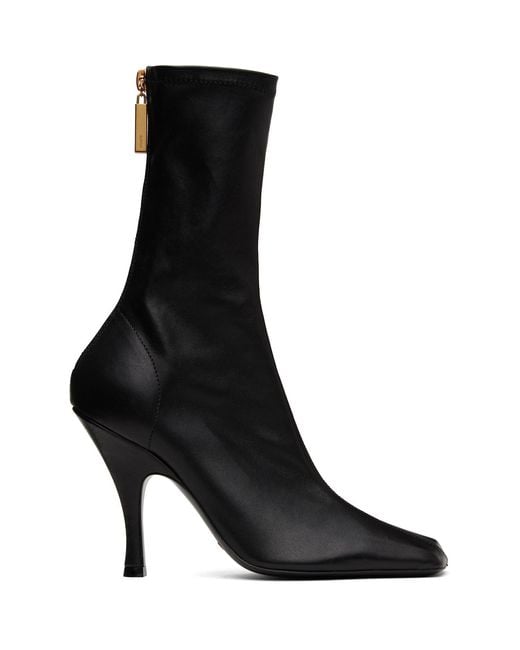 Khaite Black Eva Mid Calf Boots