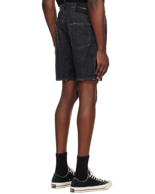 DSquared² Black Dsqua2 Marine Denim Shorts for men