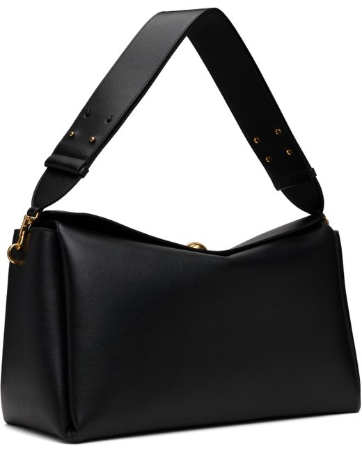 AMI Black Leather Large Carrousel Bag