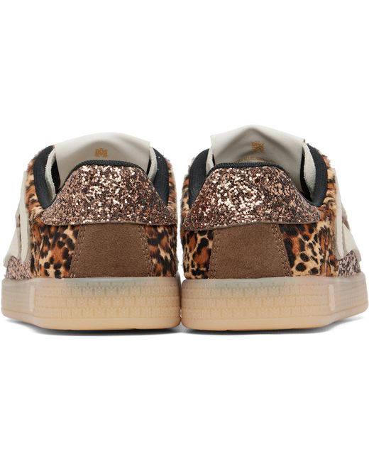 Amiri Black Tan Leopard Pacific Bones Sneakers