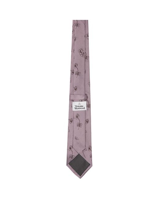Vivienne Westwood Purple 8.5Cm 'Flower & Orb' Tie for men