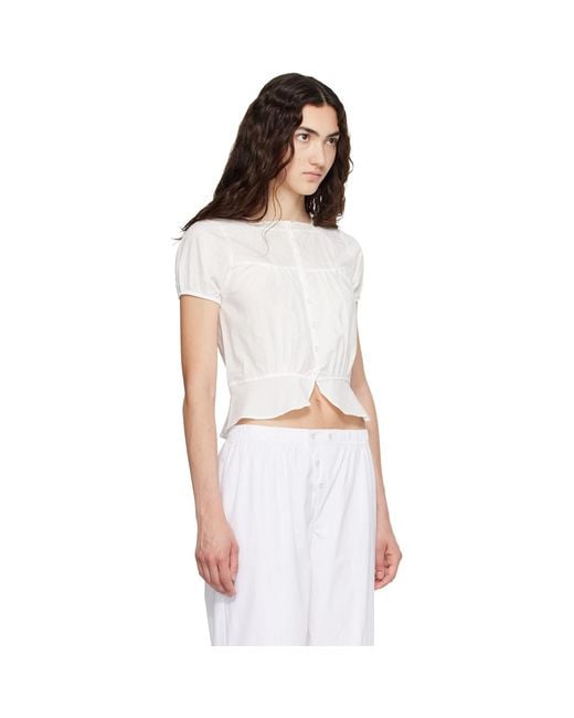 Fruity Booty White Daisy Blouse