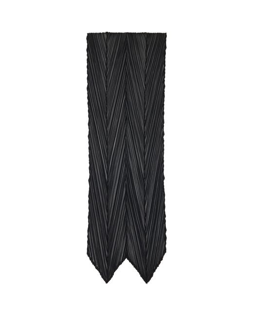 Pleats Please Issey Miyake Black Skinny Scarf