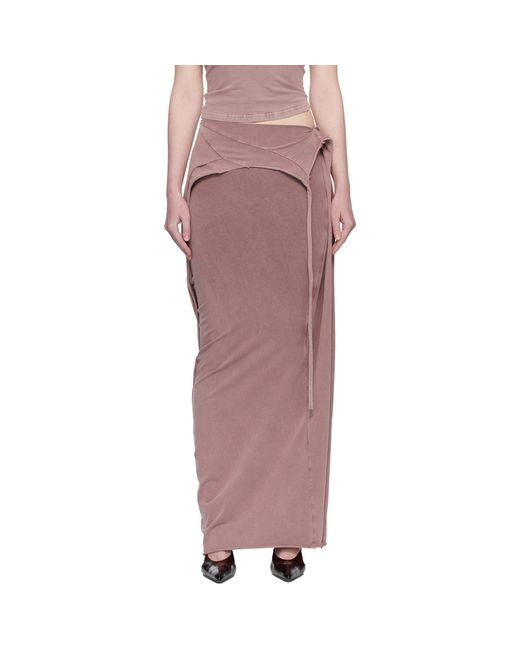 OTTOLINGER Red Slitted Maxi Skirt