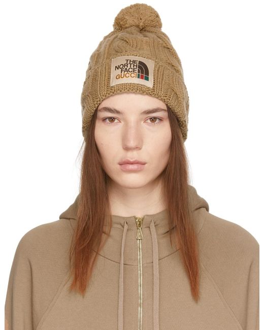 Gucci The North Face Edition Wool Beanie in Sand (Brown) - Lyst