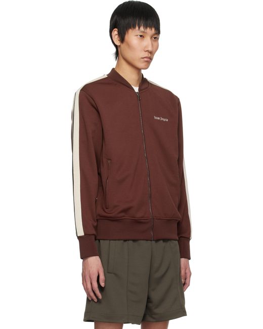 メンズ Palm Angels バーガンディ Classic Logo トラックジャケット Brown