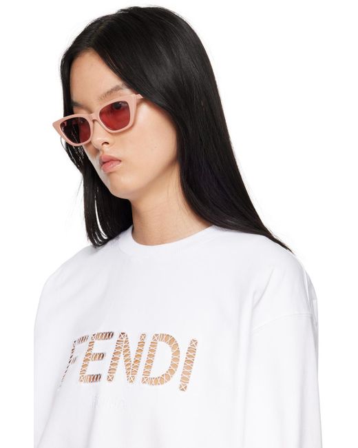 Fendi Black Pink Baguette Sunglasses