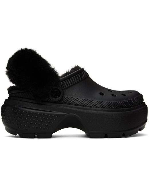 CROCSTM Black Stomp Lined Clog