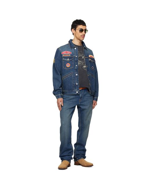 Isabel Marant Blue Jarvey Denim Jacket for men