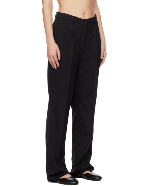 THE GARMENT Black Pleated Trousers