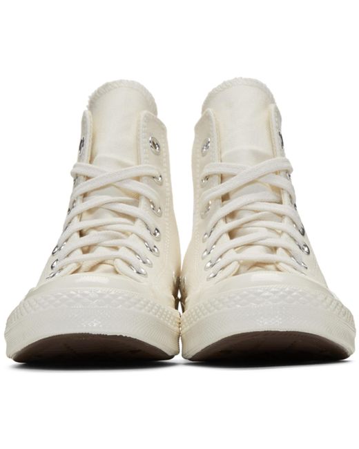 Play Comme des Garçons Canvas Off-white Converse Edition Chuck Taylor  All-star '70 High-top Sneakers | Lyst