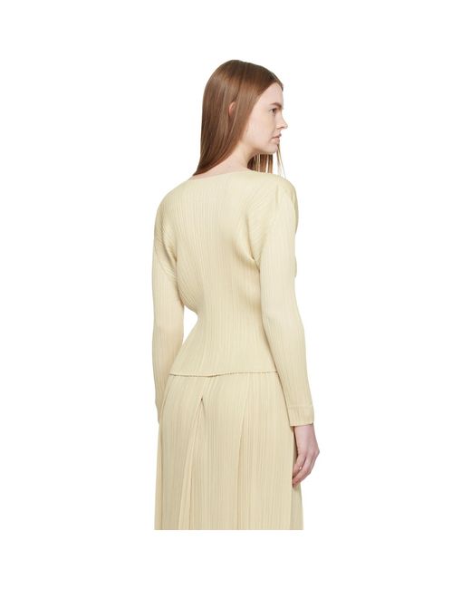 Pleats Please Issey Miyake Natural Monthly Colors December Blouse
