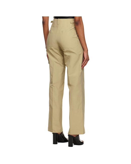 Helmut Lang Natural Beige Utility Trousers