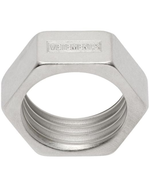 Vetements Metallic Nut Ring for men