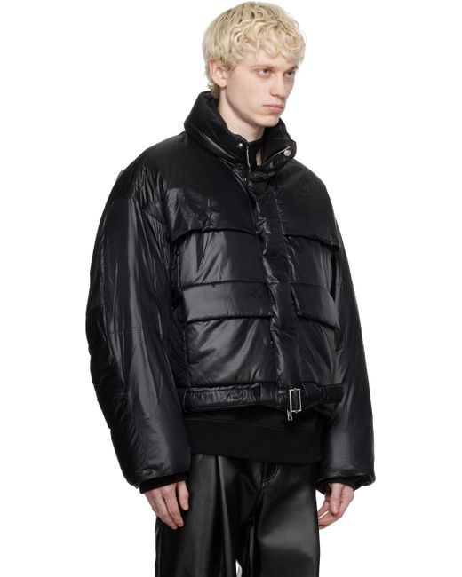 Wooyoungmi Black Belted Down Jacket for men