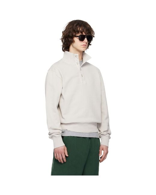 Entire studios Black Off- Port Pullover Sweatshirt for men