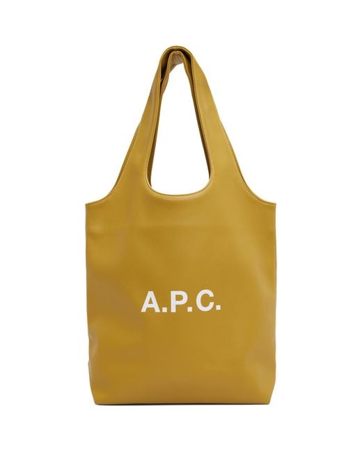 A.P.C. Metallic Khaki Ninon Small Tote