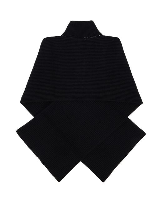 MM6 by Maison Margiela Black Fisherman Knit Camionneur Scarf for men