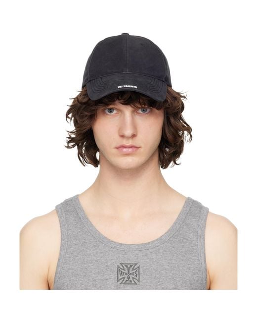 Vetements Blue Nano Logo Cap for men