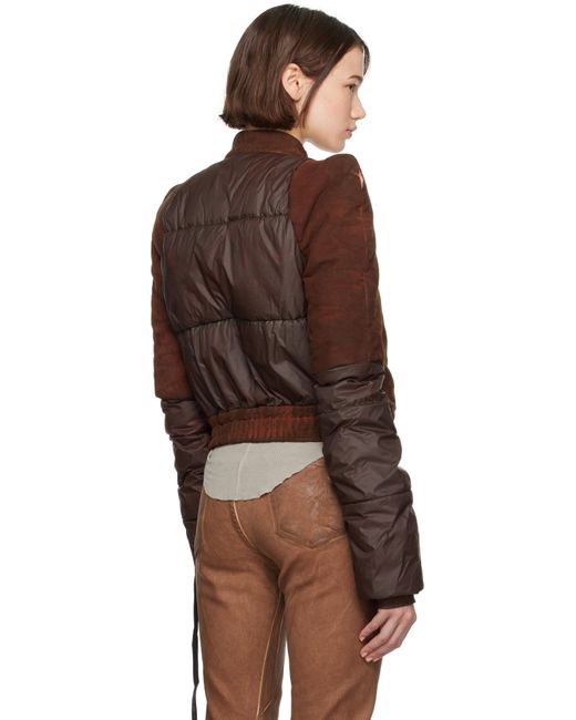 Rick Owens Brown Porterville Metro Bomber Jacket