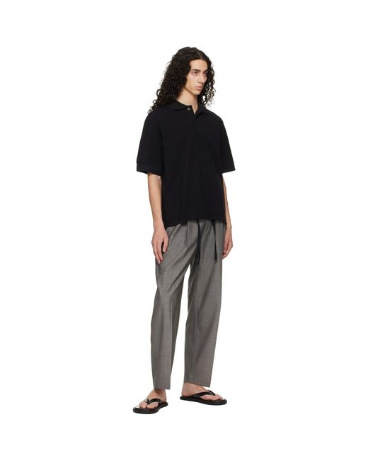 Studio Nicholson Black Balaton Jersey Polo for men