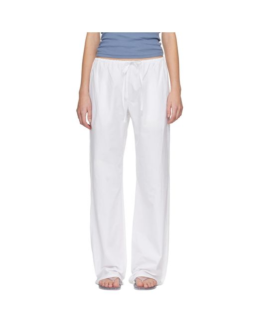 Matteau White Drawcord Trousers