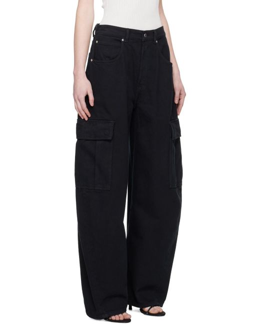Pantalon cargo surdimensionné noir Alexander Wang en coloris Black